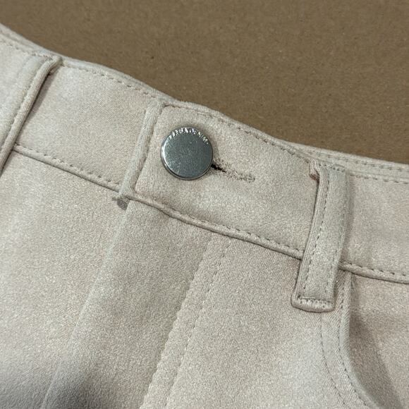 🍁 NWT Zara Faux Suede Neutral Stretch Mini High Waisted Shorts 3142/348/712 XS - Picture 4 of 11